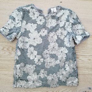 SOLD!! Elegant Detailed Blouse in Grey